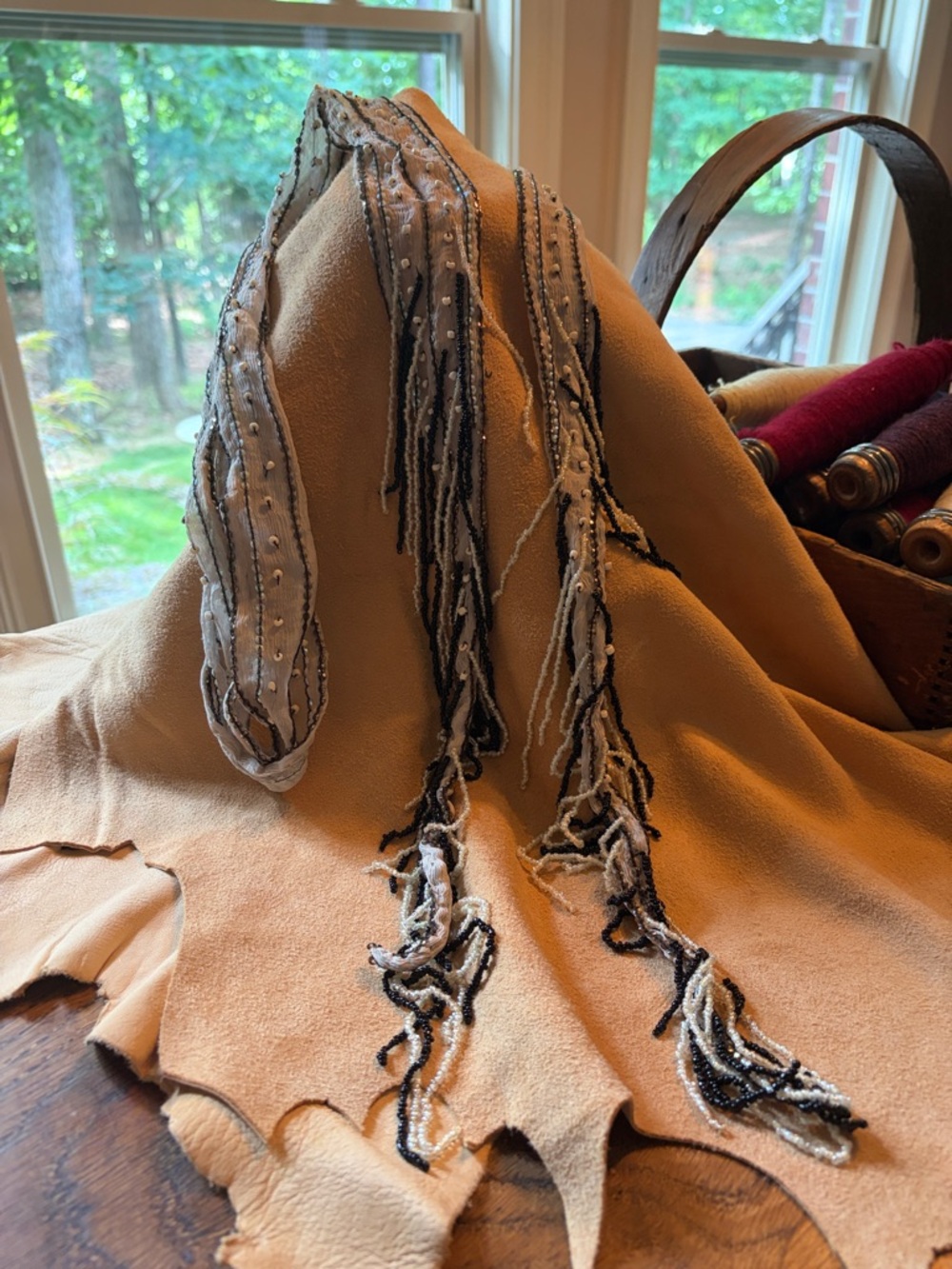 Vintage Chan Luu boho artisan skinny scarf